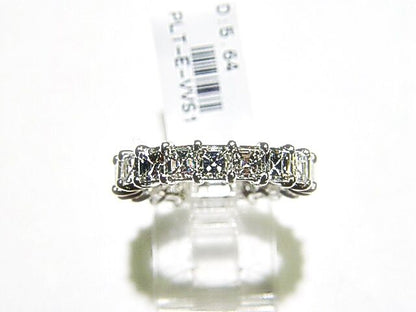 DIAMOND ASSCHER SHAPE 20 STONE COMMON PRONG SET ETERNITY BAND DIAMOND BAND