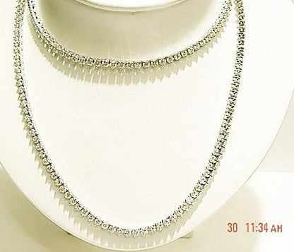 DIAMOND ROUND BRILLIANT SHAPE DIAMOND LONG INCHES TENNIS NECKLACE