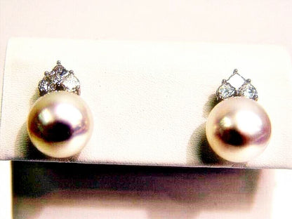 13.80 MM 2 WHITE SOUTH SEA PEARL'S ROUND SHAPE AND 4 HALF MOONS AND 2 PRINCESS