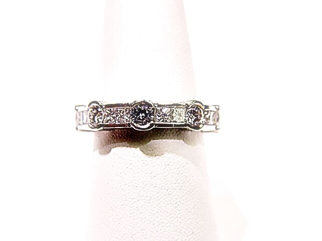 9 ROUND BRILLIANT 18 PRINCESS CUT DIAMOND ALL AROUND ETERNITY