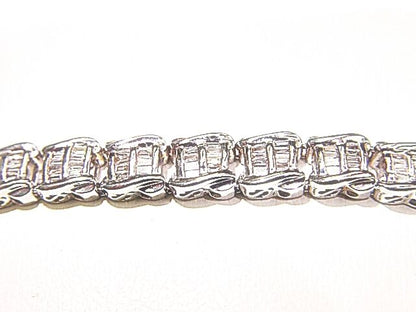 BAGUETTE SHAPE DIAMOND CHANNEL SET DIAMOND BRACELET DIAMOND TENNIS BRACELET CUFF