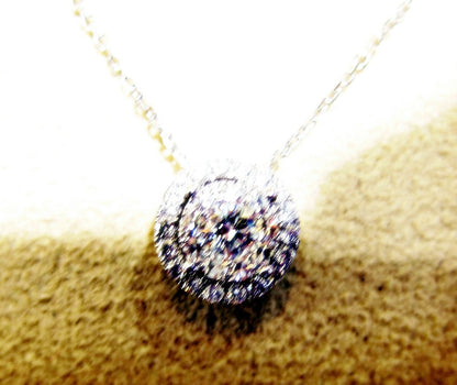 DIAMOND ROUND BRILLIANT DIAMOND AROUND PENDANT INCLUDED CHAIN DIAMOND PENDANT