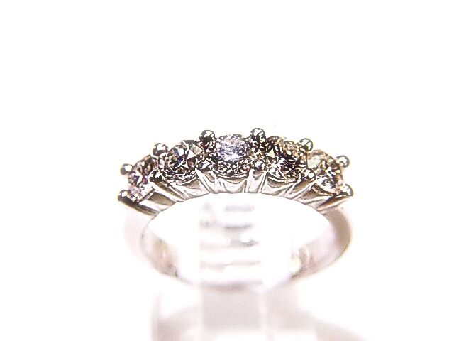 5 ROUND BRILLIANT DIAMOND COMMON PRONG SET BAND ANNIVERSARY DIAMOND BAND RING