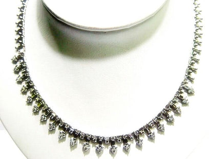 DIAMOND ROUND BRILLIANT BAGUETTE SHAPE NECKLACE