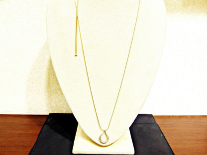 .25 CT DIAMOND HEART 34 INCH ADJUSTABLE BACK NECKLACE