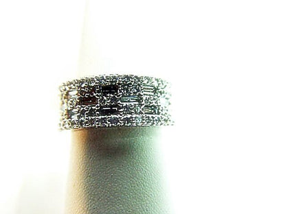 DIAMOND ROUND 118 STONE BAGUETTE 26 STONE ETERNITY DIAMOND ANNIVERSARY BAND