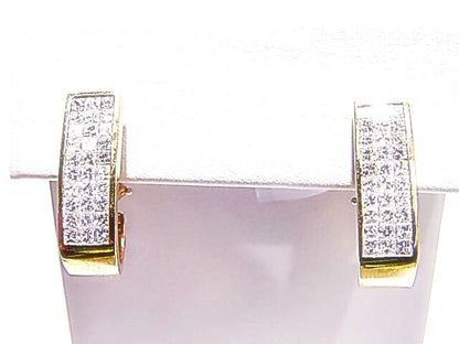 3 ROWS 30 PRINCESS CUT DIAMONDS EACH PAIR INVISIVBLE SET