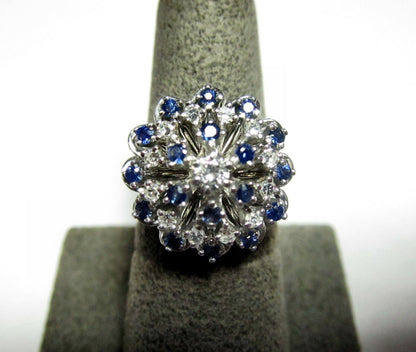DIAMOND SAPPHIRE COCKTAIL RING