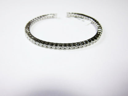 DIAMOND ROUND BRILLIANT SHAPE PRONG SET TOP SET CUFF DIAMOND BANGLE BRACELET