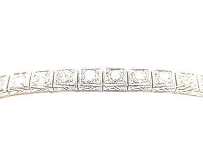 6.29 CT 27 ROUND BRILLIANT CUT DIAMONDS SET IN 4 PRONGS BOX SET TENNIS BRACELET