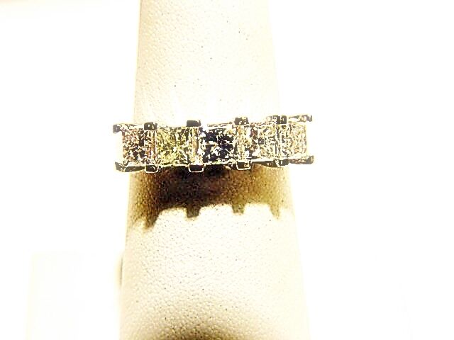 DIAMOND PRINCESS SHAPE TOP SET BAND 5 STONE DIAMOND BAND