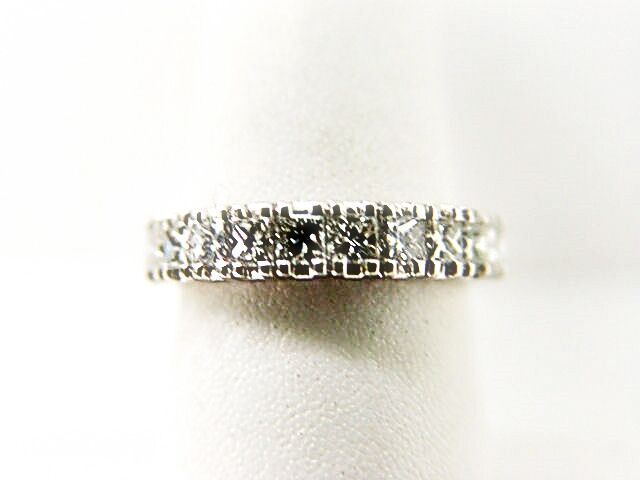 1.10 CT DIAMOND 10 PRINCESS SH 4 PRONG SET DIAMOND RING DIAMOND BAND 18 K GOLD