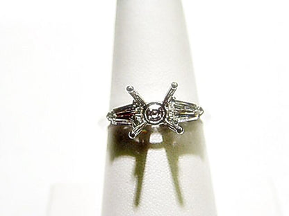 DIAMOND 2 BULLET SHAPE STEP SHAPE 3 PRONG SET SETTING