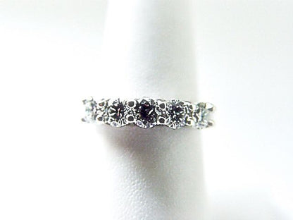 DIAMOND 5 ROUND BR SHAPE COMMON PRONG SET BAND DIAMOND RING DIAMOND WEDDING BAND