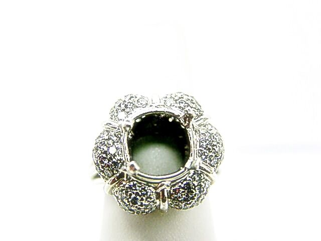 DIAMOND ROUND BRILLIANT PAVE SET SETTING SET 4 PRONG