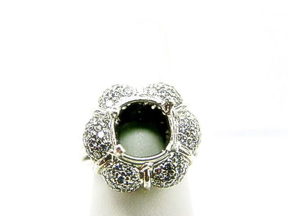 DIAMOND ROUND BRILLIANT PAVE SET SETTING SET 4 PRONG