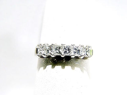 DIAMOND 6 STONE PRINCESS SHAPE DIAMOND BAND DIAMOND RING SHAPE DIAMOND BAND RING