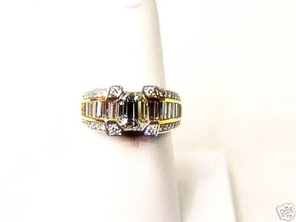 LABORATORY CERTIFIED EMERALD CUT CENTER DIAMOND 2.03 C
