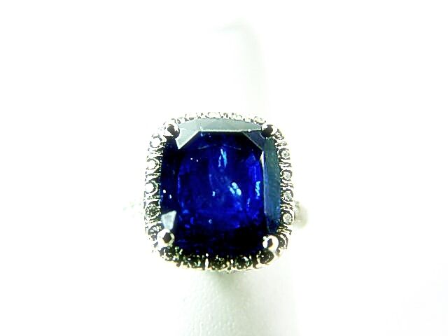 SAPPHIRE BLUE CUSHION SHAPE 12.09X 10.32X 5.81MM DIAMOND