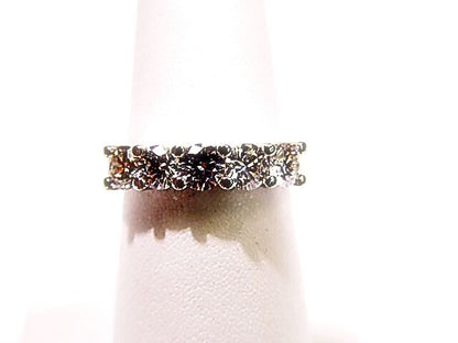 5 STONES COMMON PRONG SET DIAMOND ROUND BRILLIANT DIAMOND BAND ANNIVERSARY BAND