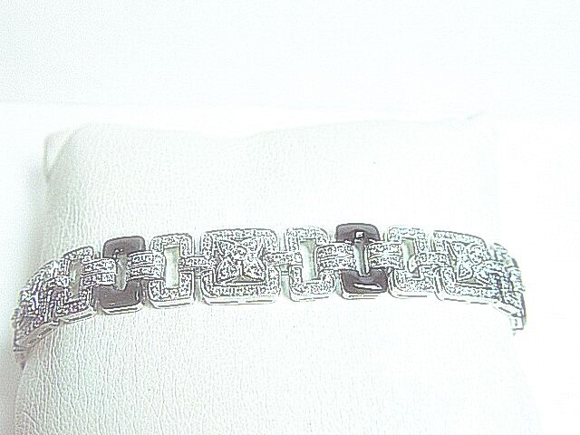 DIAMOND BLACK ENAMUEL BRACELET