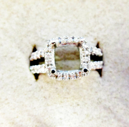 DIAMOND HALO SETTING FOR 5.00MM X 3.90MM STONE