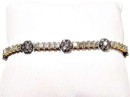 11.48 CT 36 FANCY YELLOW 48 COGNAC AND 8 WHITE DIAMOND BRACELET