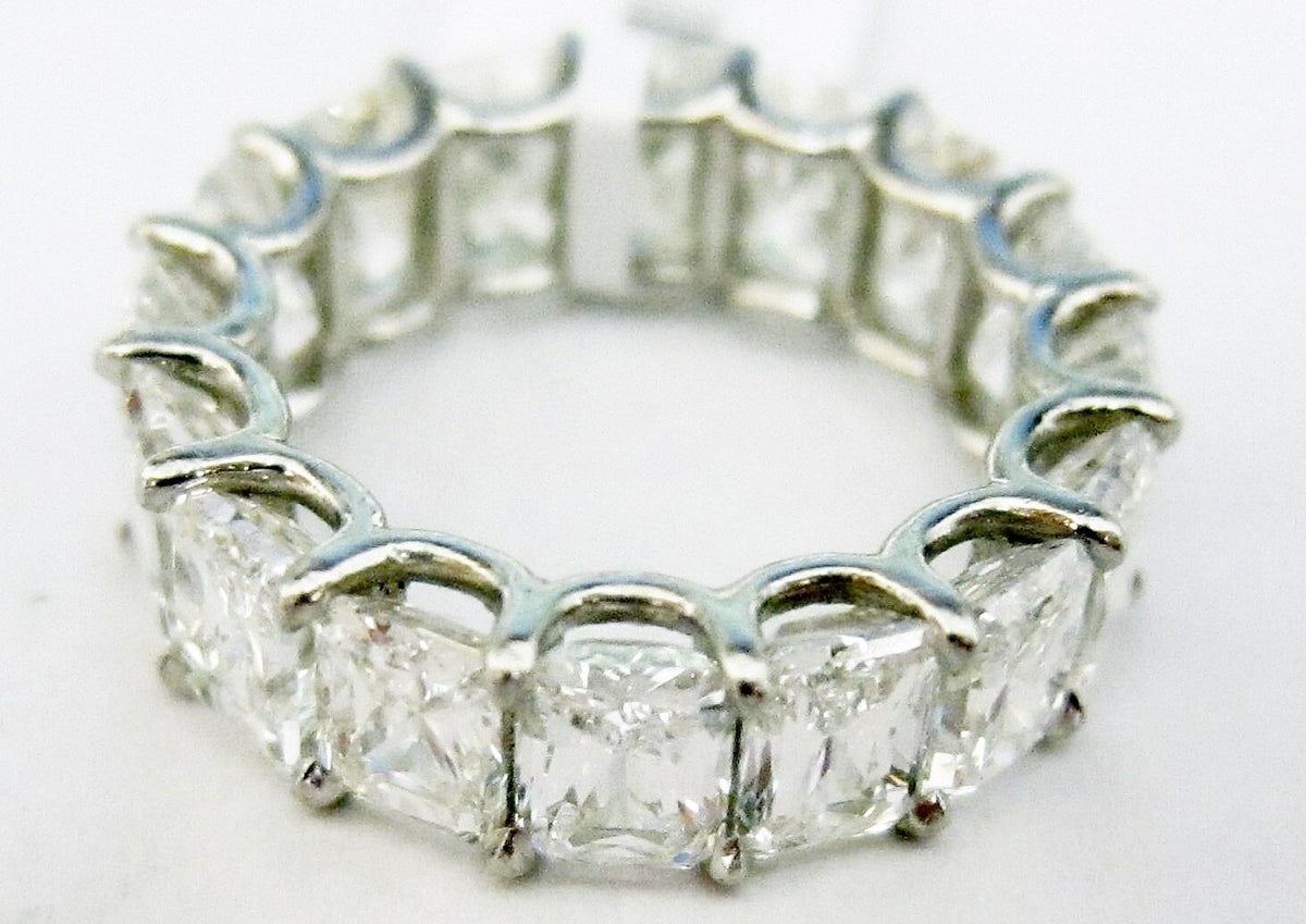 DIAMOND SIXTEEN RADIANT SHAPE DIAMOND ETERNITY BAND 78 POINTERS DIAMOND BAND