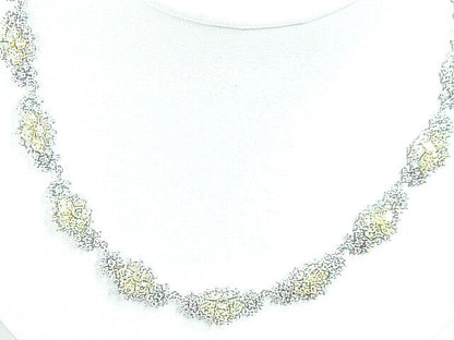 FANCY COLOR DIAMOND ROUND FANCY YELLOW DIAMOND MULTI SHAPE DIAMOND NECKLACE