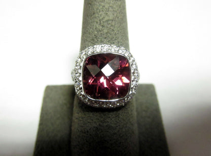 PINK TOURMALINE DIAMOND RING