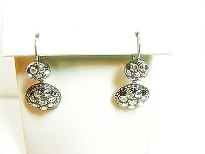 DIAMOND ROUND ROSE SHAPE EARRING