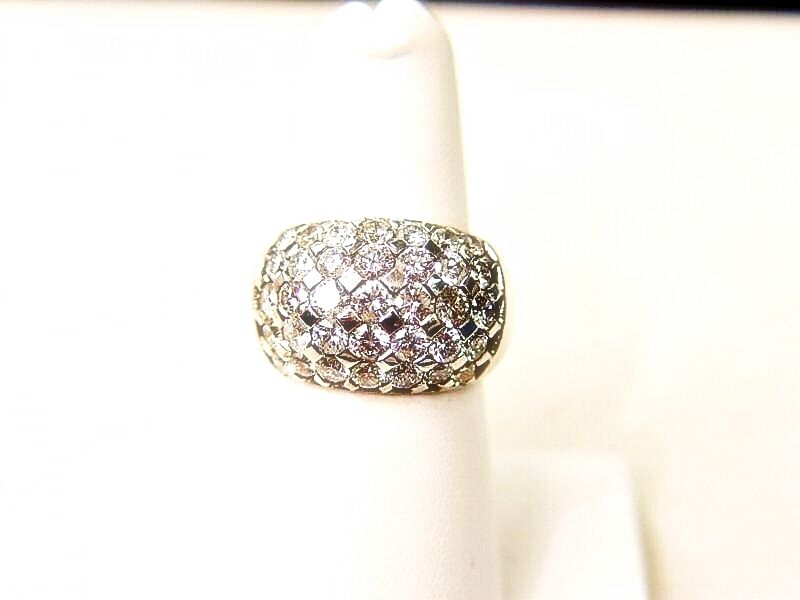 35 ROUND BRILLIANT CUT TOP ONLY DIAMOND PRONG SET 3.78 CT 18 K WHITE BAND