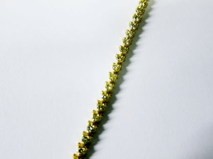 FANCY YELLOW DIAMOND BRACELET THREE PRONG SET DIAMOND BRACELET TENNIS BRACELET