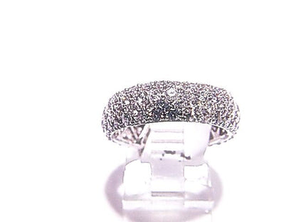 3.14 CT DIAMOND ROUND BR SHAPE ETERNITY SET PAVE SET DIAMOND BAND 18 K GOLD