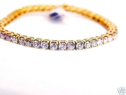 ROUND BRILLIANT CUT DIAMOND TENNIS BRACELET 4 PRONGS