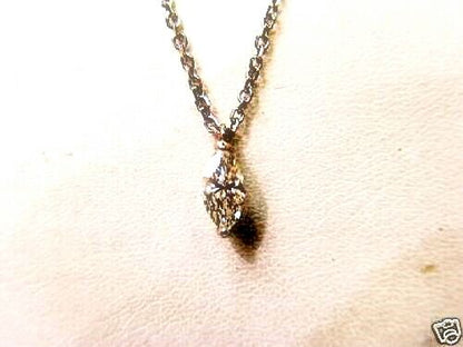 ONE MARQUISE CUT DIAMOND SOLITAIRE PENDANT 2 PRONG SET