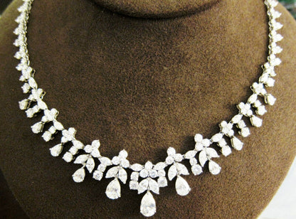 DIAMOND NECKLACE PEAR SHAPE 11 PIECE MARQUISE SHAPE 22 PIECE ROUND 201 PIECE SET