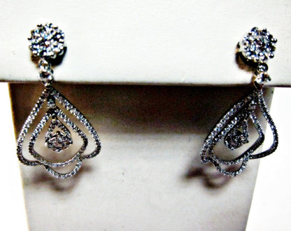 2.00 CT F COLOR VS1/2 CLARITY GRADE DIAMOND EARRING ROUND SHAPE 18 K WHITE GOLD