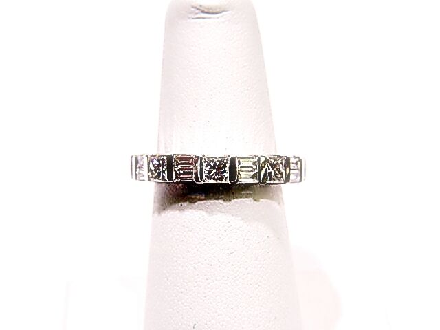 3.07 CT 9 PRINCESS CUT 18 BAGUETTE CUT DIAMOND ALL AROUND ETERNITY BAND 18 K