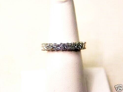 PRINCESS SHAPE DIAMOND ETERNITY BAND COMMON PRONG SET DIAMOND BAND