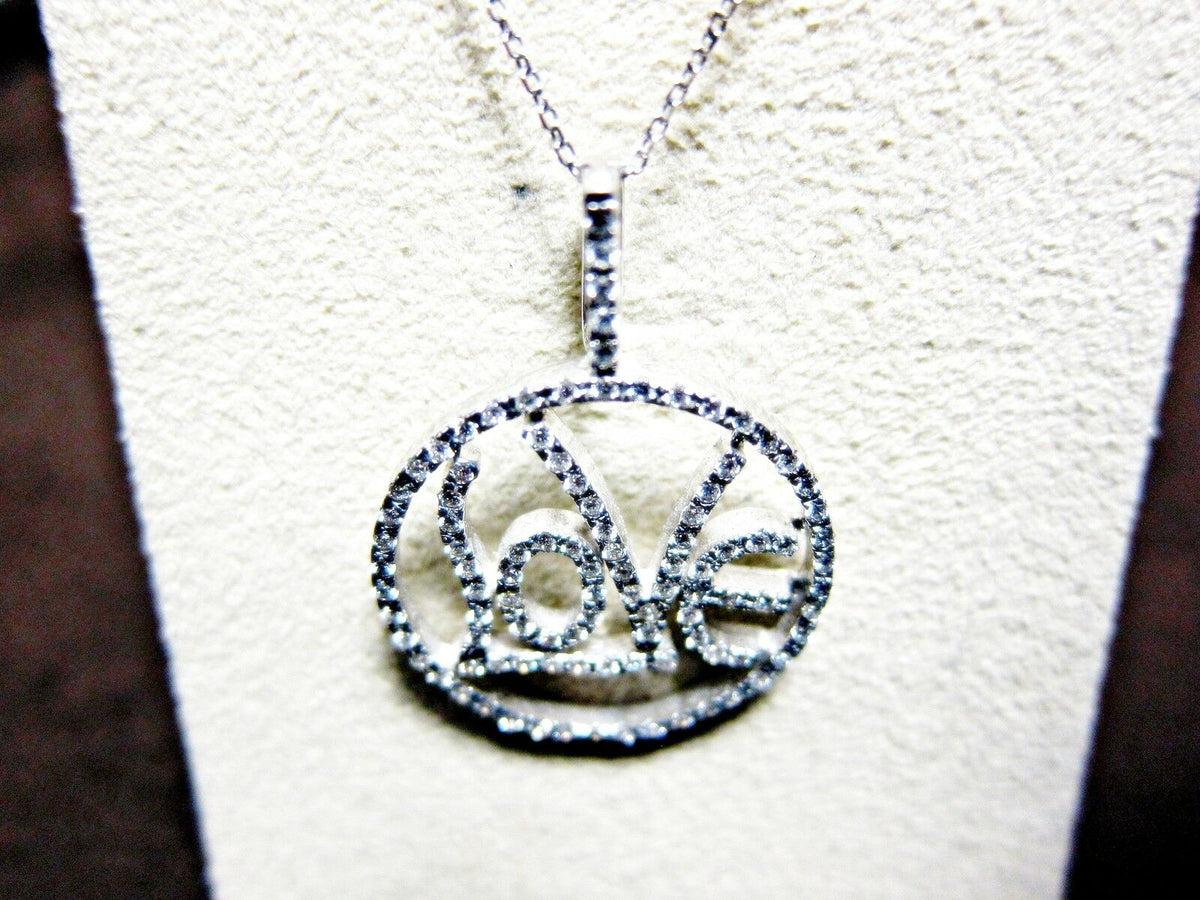 DIAMOND LOVE PENDANT INCLUDED 16 INCH CABLE CHAIN