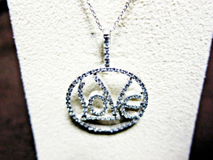 DIAMOND LOVE PENDANT INCLUDED 16 INCH CABLE CHAIN