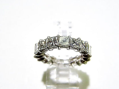 DIAMOND PRINCESS SHAPE 18 STONE ETERNITY SET BAND COMMON PRONG SET EACH DIAMOND