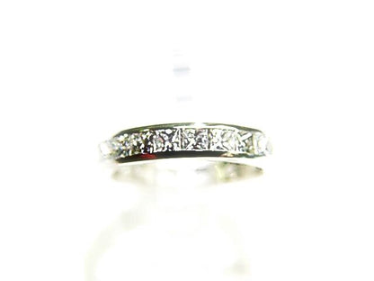 DIAMOND PRINCESS SHAPE ETERNITY SET CHANNEL SET DIAMOND BAND