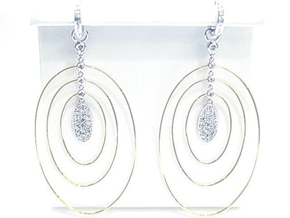 .90 CT DIAMOND ROUND BRILLIANT SHAPE DIAMOND EARRING F VS 18 K TWO TONE GOLD