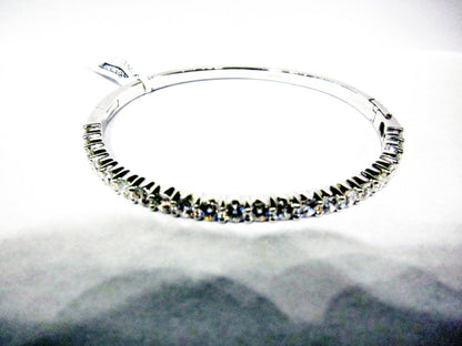 DIAMOND ROUND BRILLIANT BANGLE SET ON TOP PRONG SET CUFF DIAMOND BANGLE BRACELET