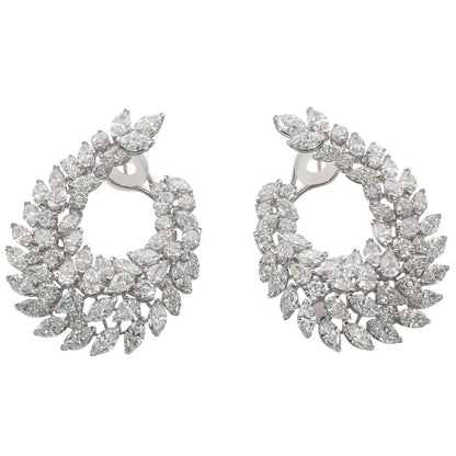 GIA Certified Pear Fancy Yellow and White Diamond Dangle Earrings