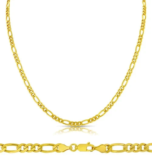 14k Yellow Gold Figaro Bracelets