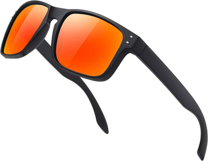 Polarized Sunglasses Men Womens - Retro Square Sun Glasses for Fishing Driving UV Protection