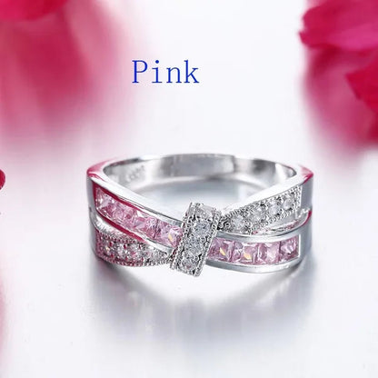 Trendy Women Rings with Brilliant Cubic Zirconia Luxury Engagement Rings Fashion Wedding Party Jewelry